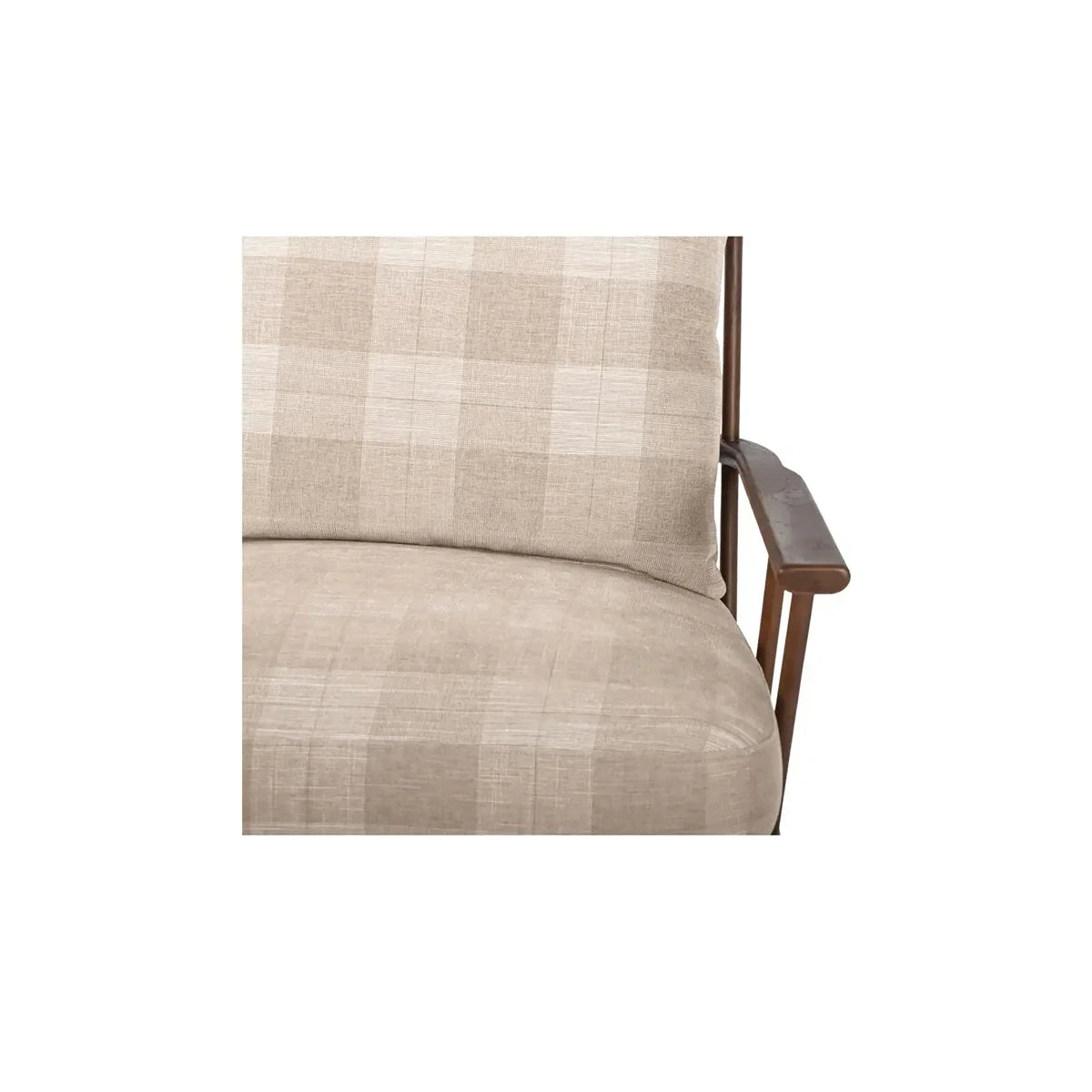 Gertie Accent Chair Light Brown Checkered