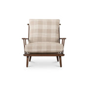 Gertie Accent Chair Light Brown Checkered