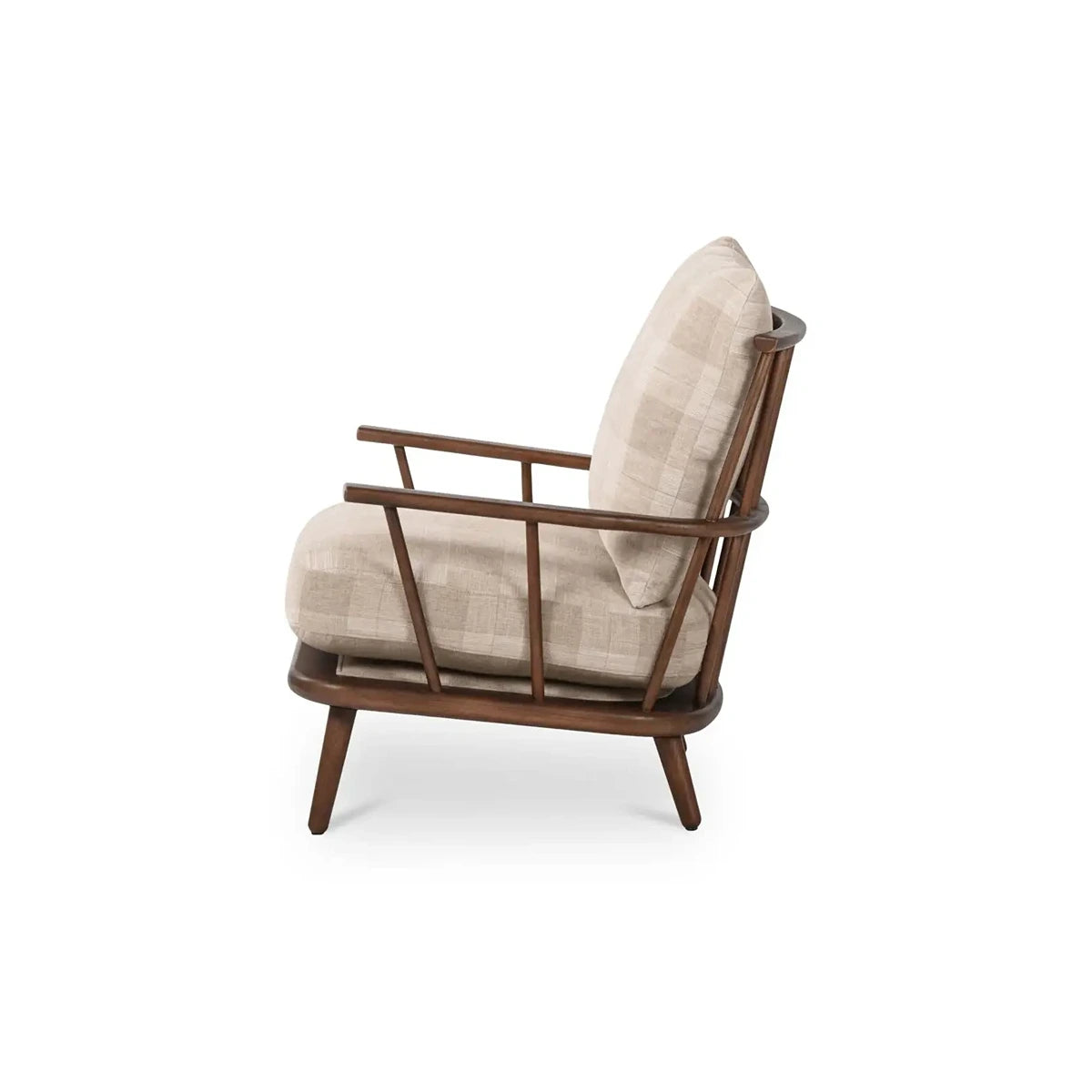 Gertie Accent Chair Light Brown Checkered