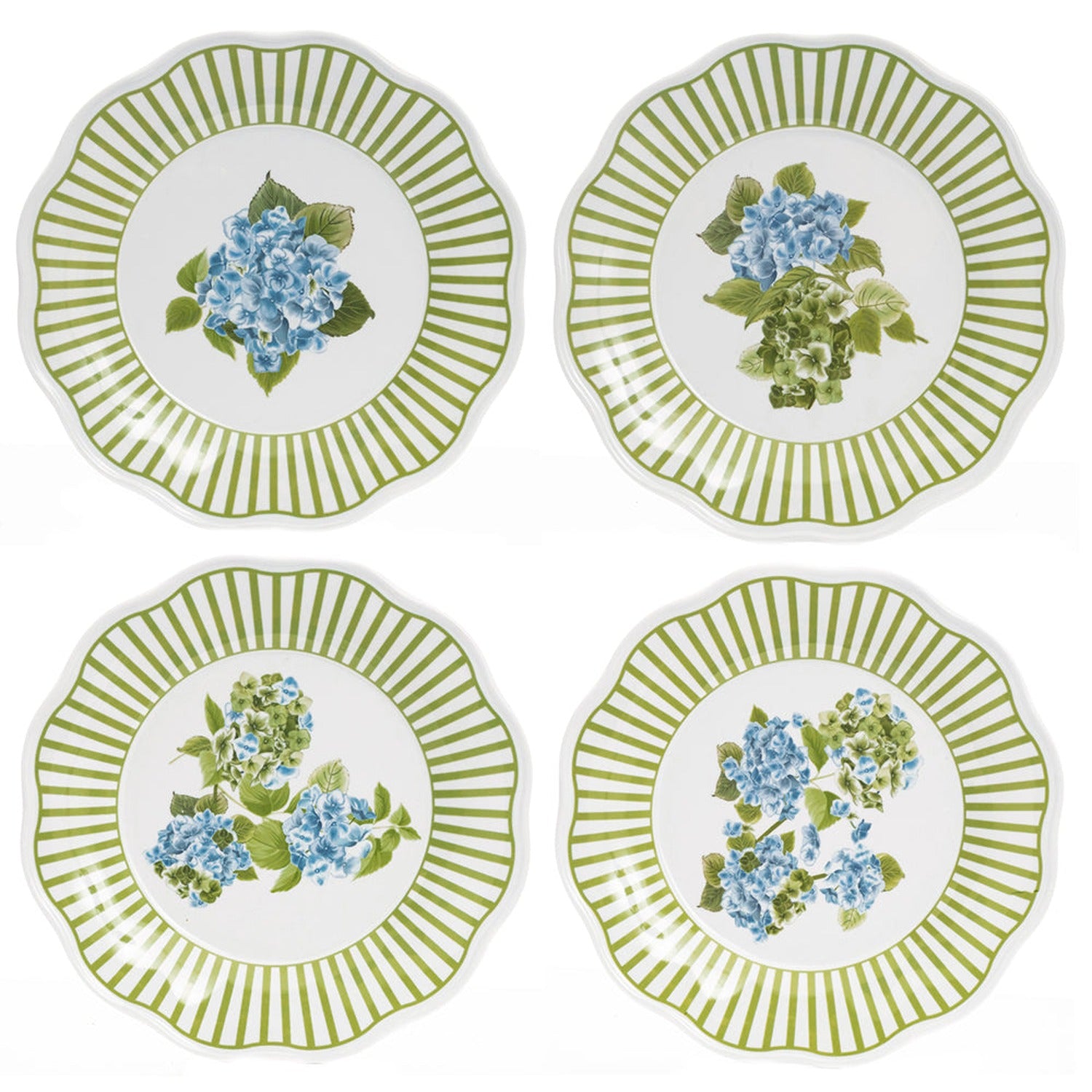 Green Hydrangea Melamine Dinnerware Collection