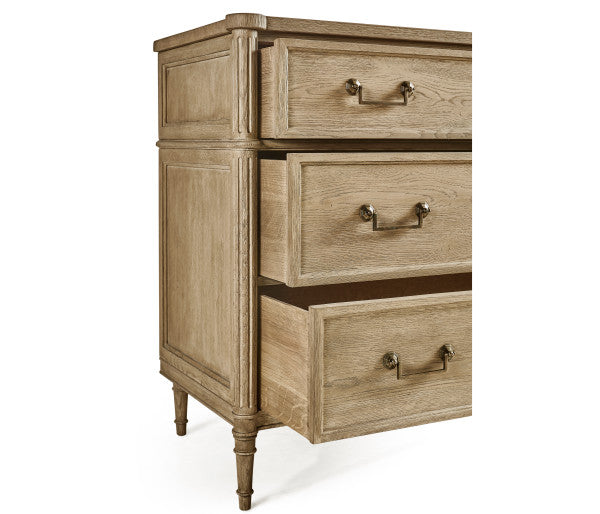 Timeless Kalpa Louis XVI Drawer Chest in Bleached Chestnut