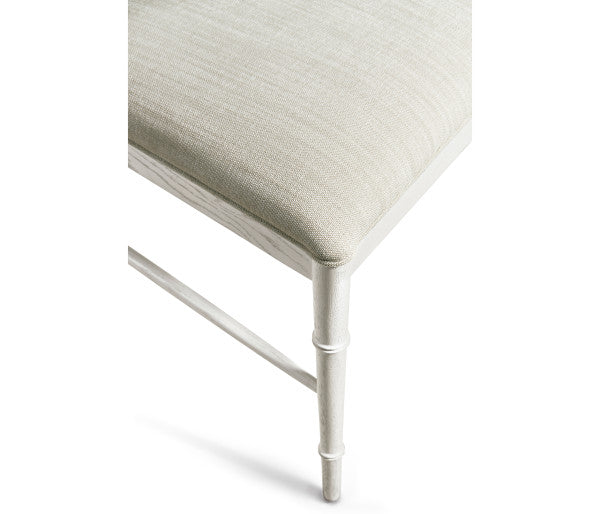 Timeless Saros Chippendale Bamboo Side Chair in Chalk White