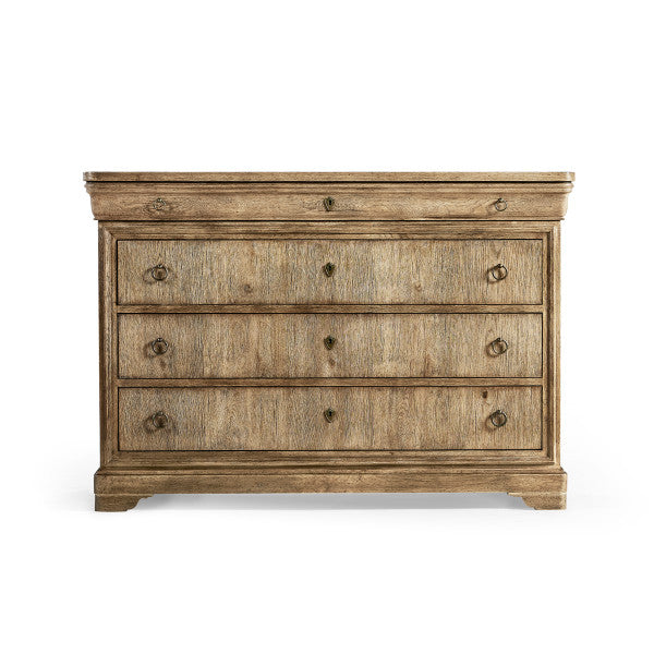 Timeless Entropy Louis Phillipe Drawer Chest in Stripped Brown Chestnut