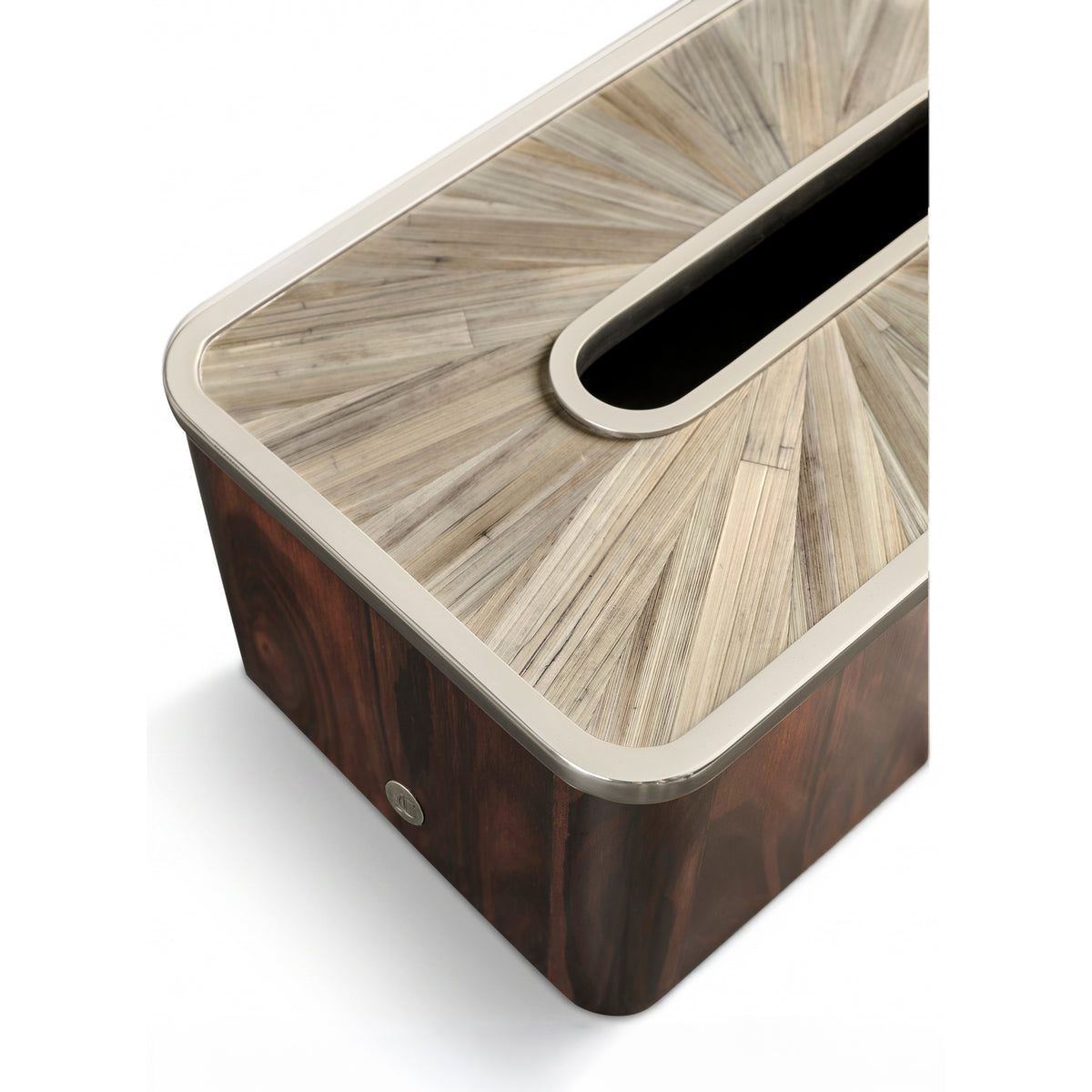 Terra Straw Marquetry Tissue Box, Rectangular