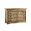 Timeless Entropy Louis Phillipe Drawer Chest in Stripped Brown Chestnut