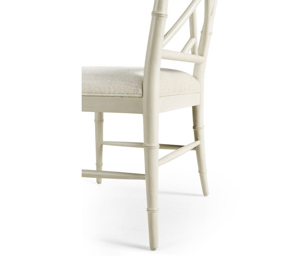 Timeless Saros Chippendale Bamboo Side Chair in London Mist