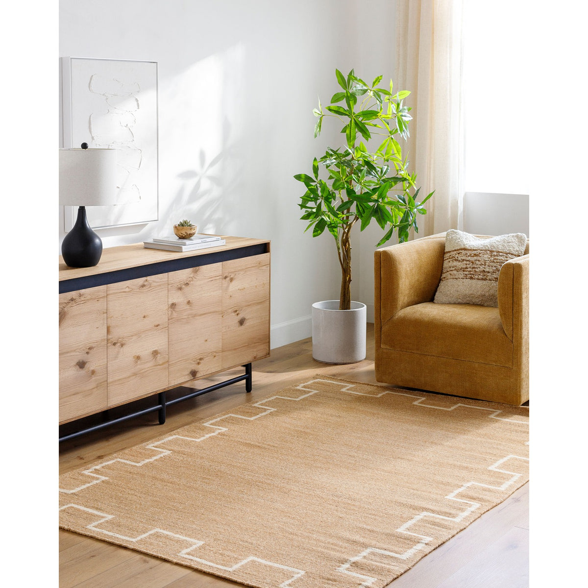 Battle Canoe Handmade Rug