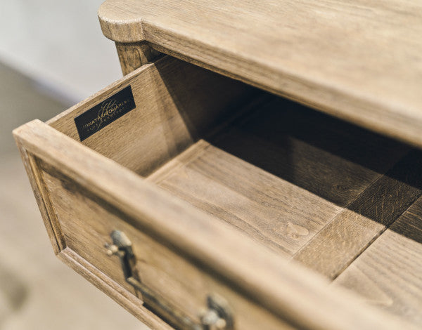 Timeless Kalpa Louis XVI Drawer Chest in Stripped Brown Chestnut