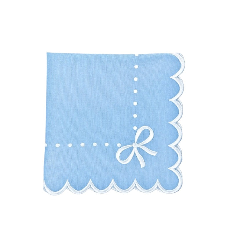 Juliet Bows Napkin - Blue (Set of 4)