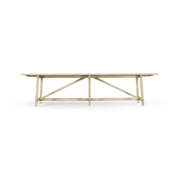 Timeless Sidereal French Laundry Dining Table 125" in Stripped Oak