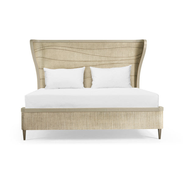 Water Seiche Woven Wing Wave King Bed