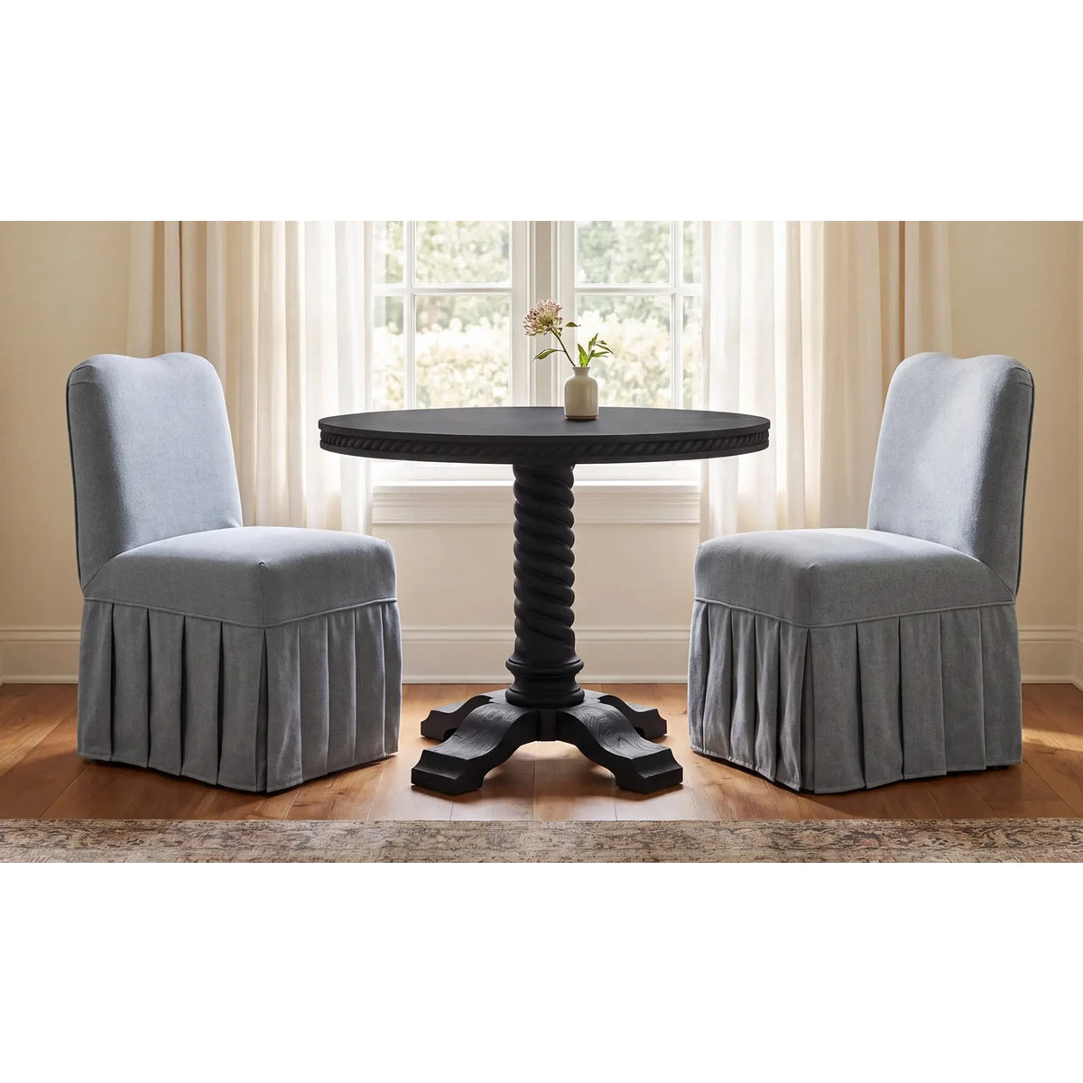 Lanser Slipcover Dining Chair Light Blue - Set of 2