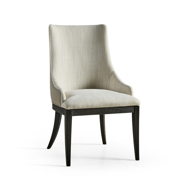 Timeless Aurora Upholstered Side Chair in Ebonized Black