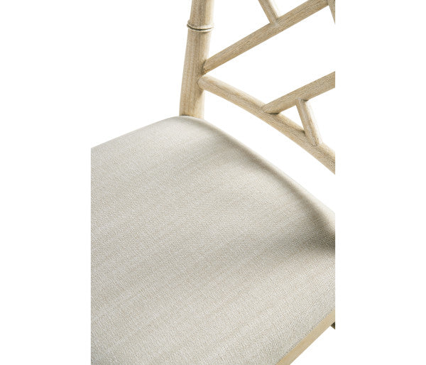 Timeless Saros Chippendale Bamboo Side Chair in Stripped Oak