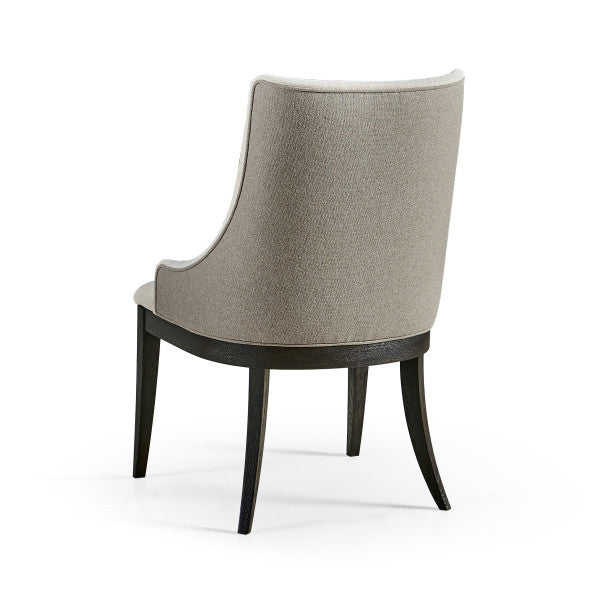 Timeless Aurora Upholstered Side Chair in Ebonized Black