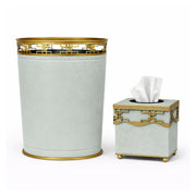 Soft Green Fretwork Wastepaper Basket & Tissue (2 Options)