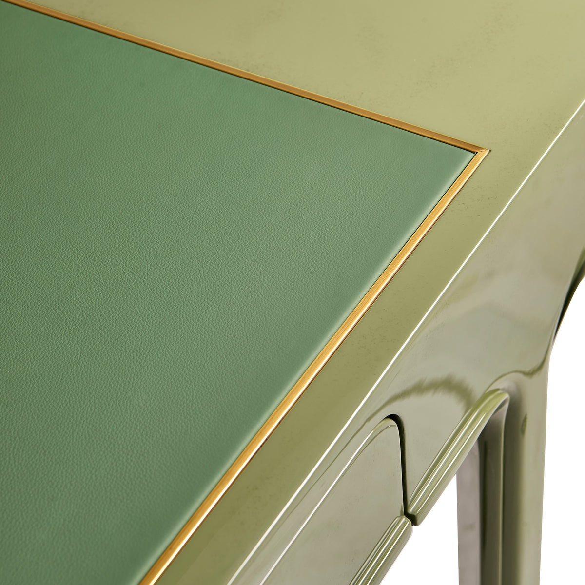 Polly Lacquer Console Table, Avocado