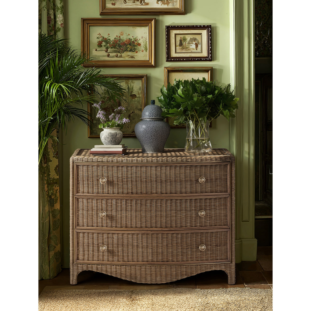 Palm Court Rattan Bow Front Chest