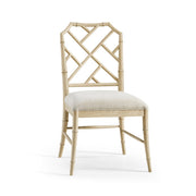 Timeless Saros Chippendale Bamboo Side Chair in Stripped Oak