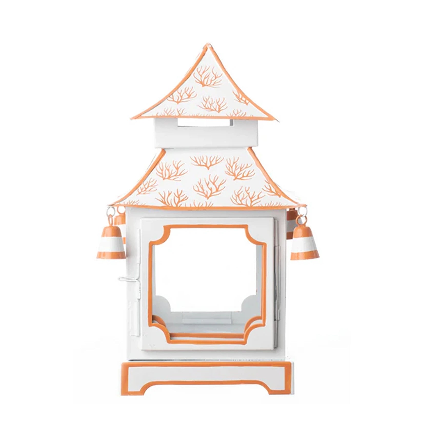 White & Coral Pagoda Lantern (4 Sizes)