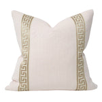 Pale Pink Linen with Greek Key (Last Chance)