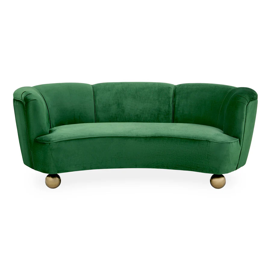 Parker Curved Sofa - Brussels Malachite