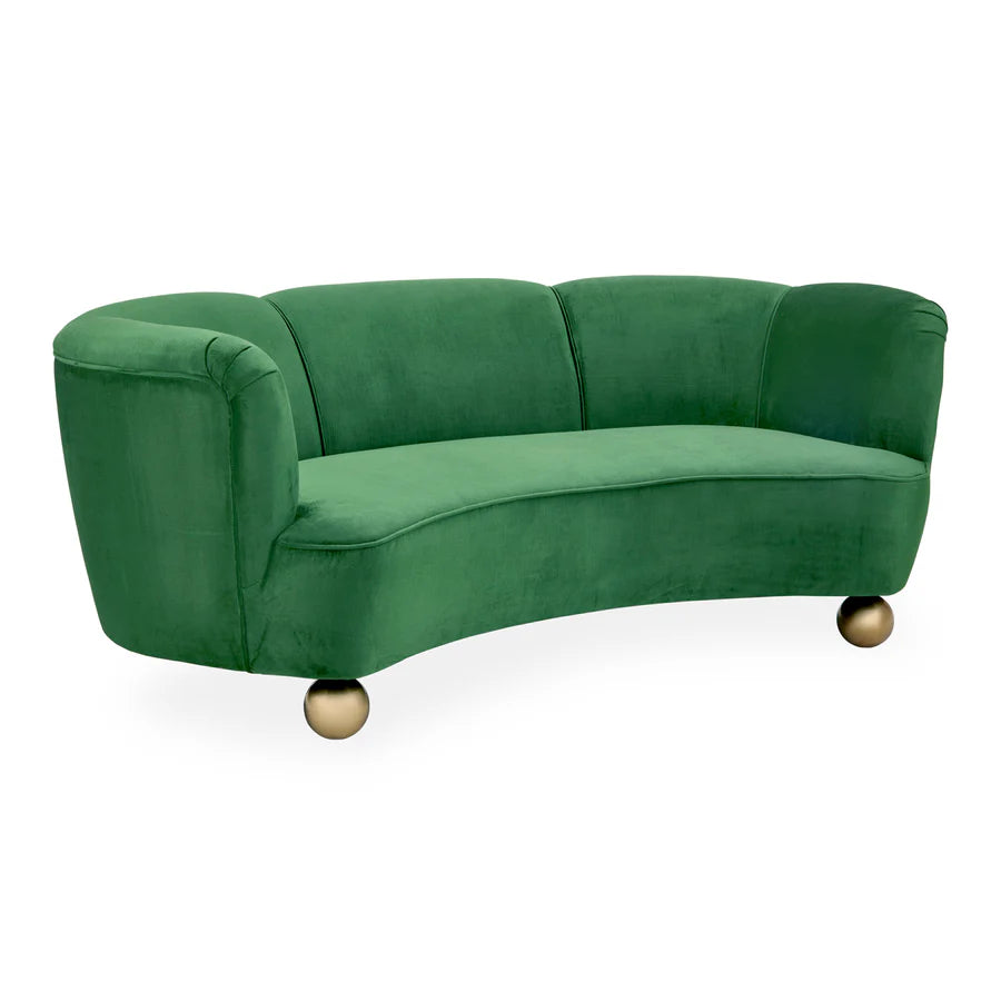 Parker Curved Sofa - Brussels Malachite