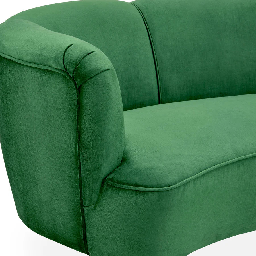 Parker Curved Sofa - Brussels Malachite