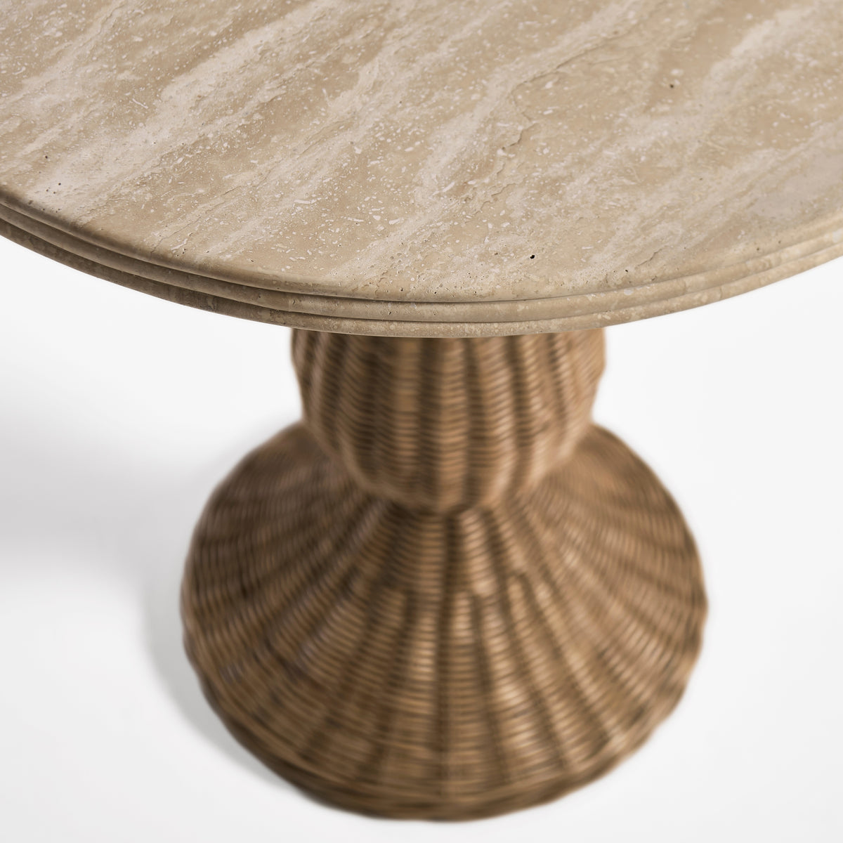 Palm Court Travertine Accent Table