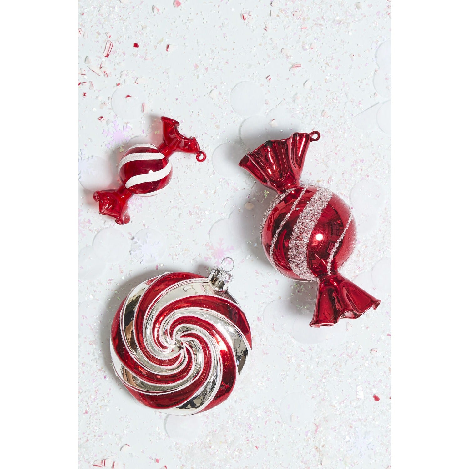 Peppermint Swirl Ornament - Set of 6