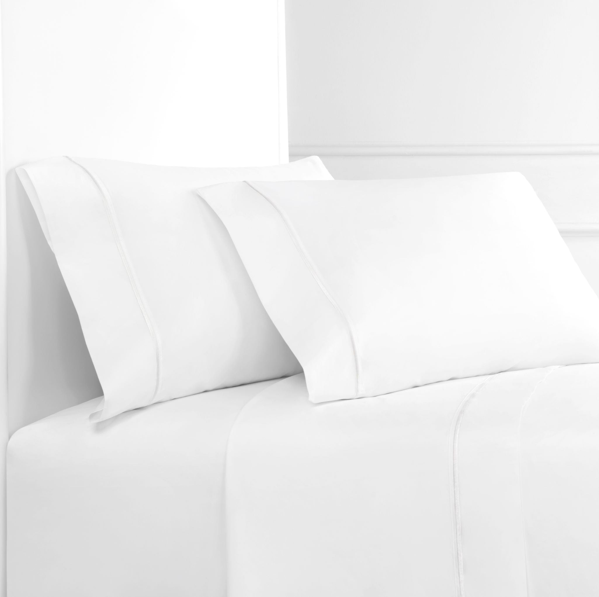 Single Stripe Embroidered Percale Sheet Set
