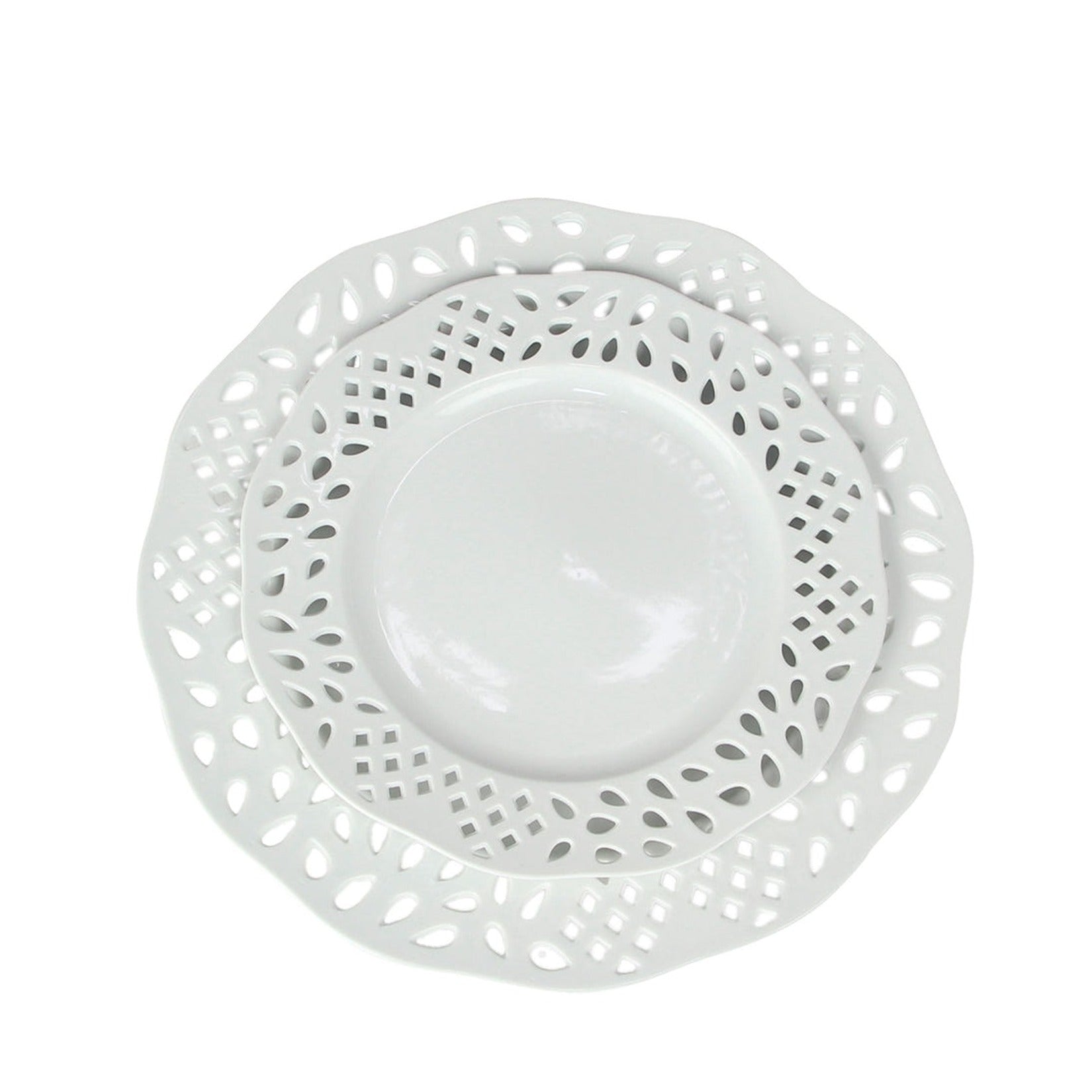White Pierced Dinnerware