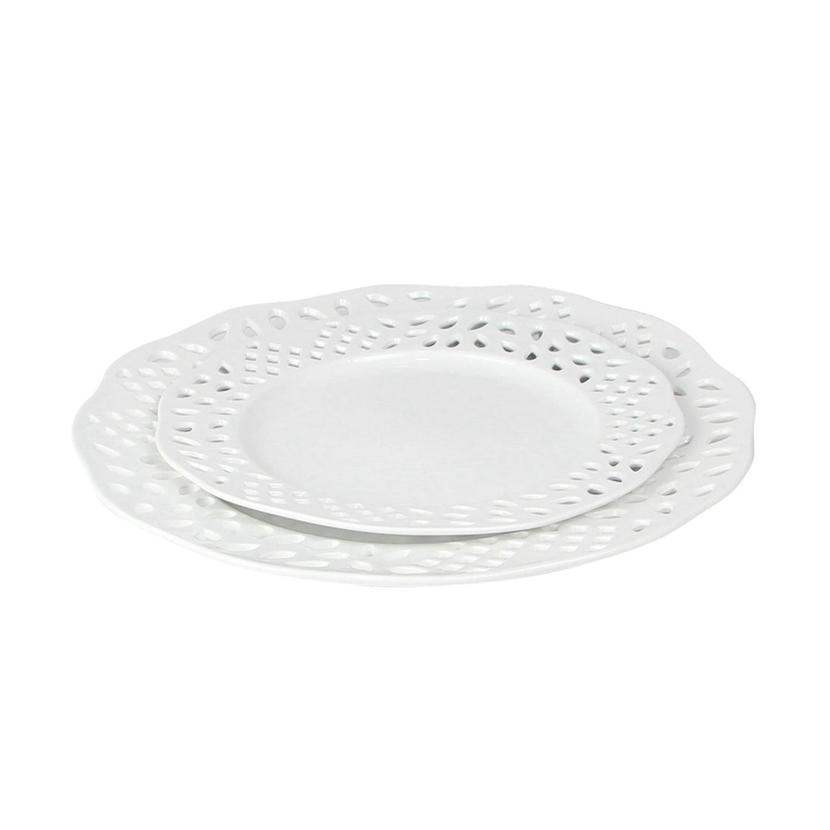 White Pierced Dinnerware