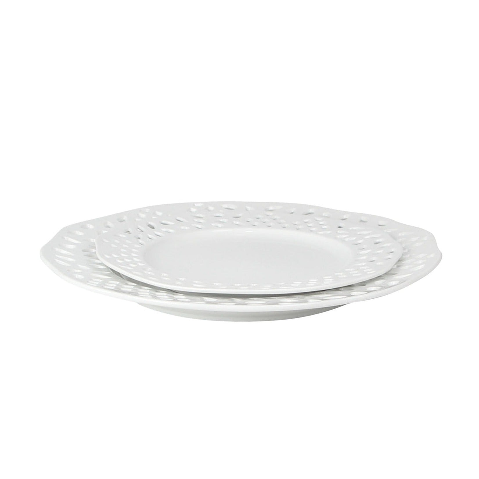 White Pierced Dinnerware