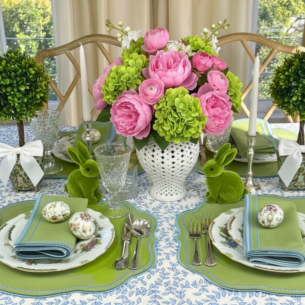 Blue Leaves - Tablecloth