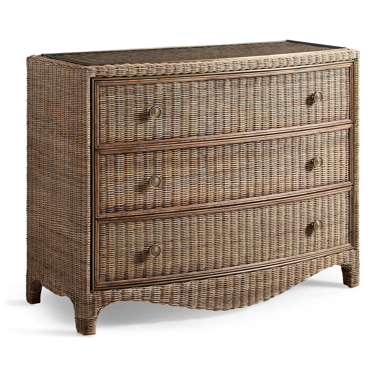 Palm Court Rattan Bow Front Chest