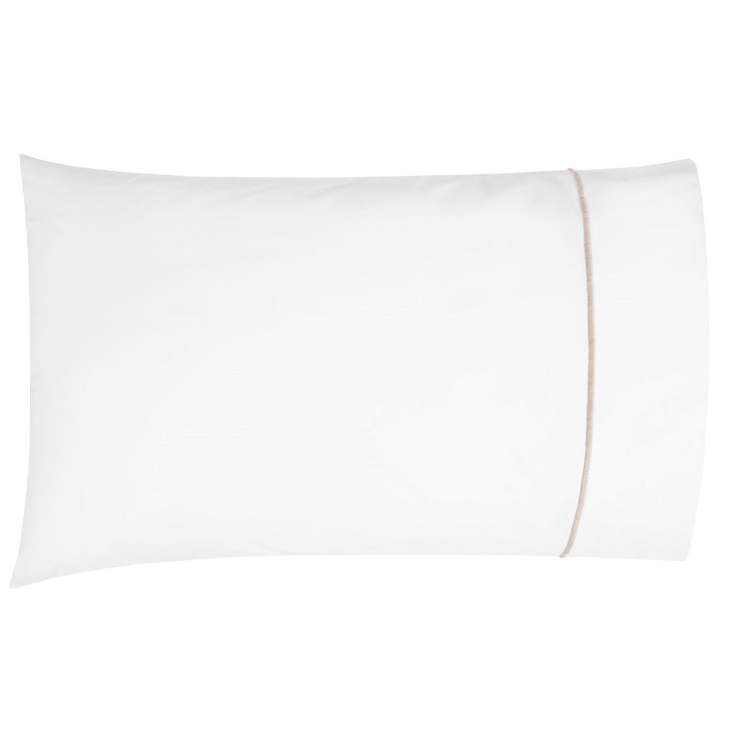 Classic Hotel - Pillowcase (White/Taupe) Set of 2