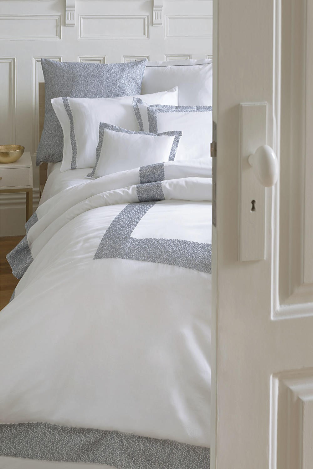 Malone - Sheet Set (White/Blue)