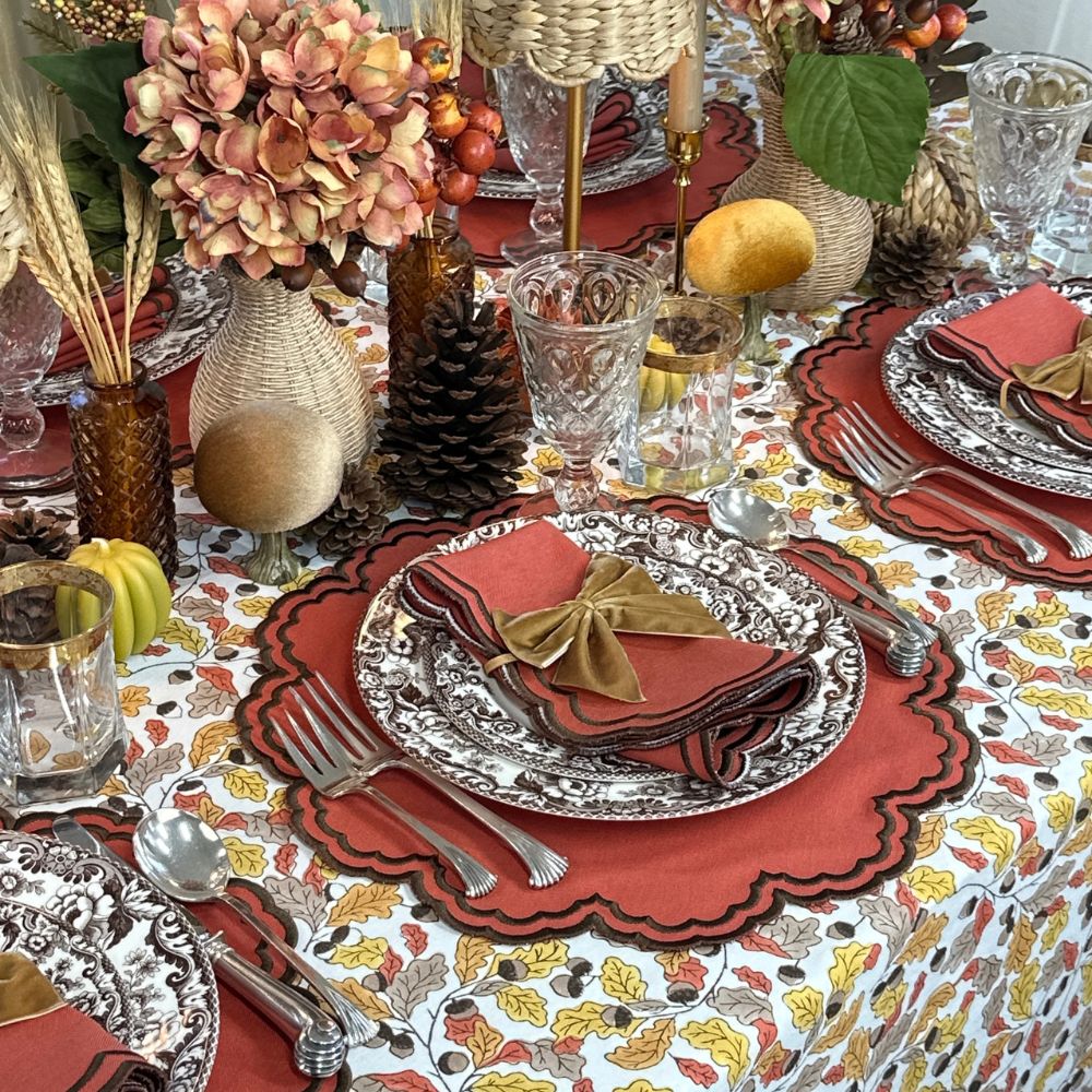Bettina Napkin - Pumpkin and Cocoa (Set of 4)