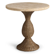 Palm Court Travertine Accent Table