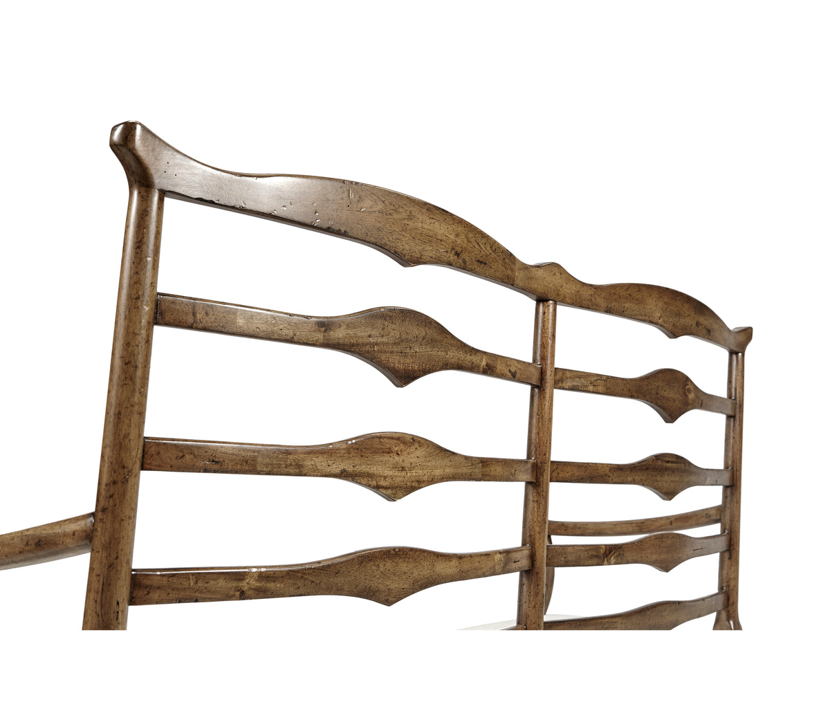 Casual Ladderback Bench - Medium Driftwood
