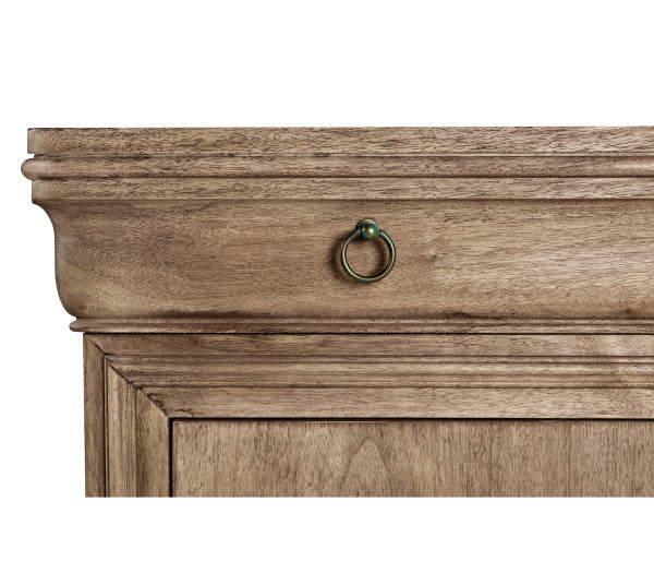 Timeless Entropy Louis Phillipe Drawer Chest in Stripped Brown Chestnut