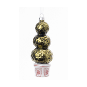 Red Triple Topiary Ornament