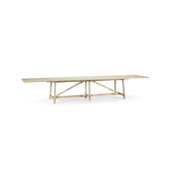 Timeless Sidereal French Laundry Dining Table 125" in Stripped Oak