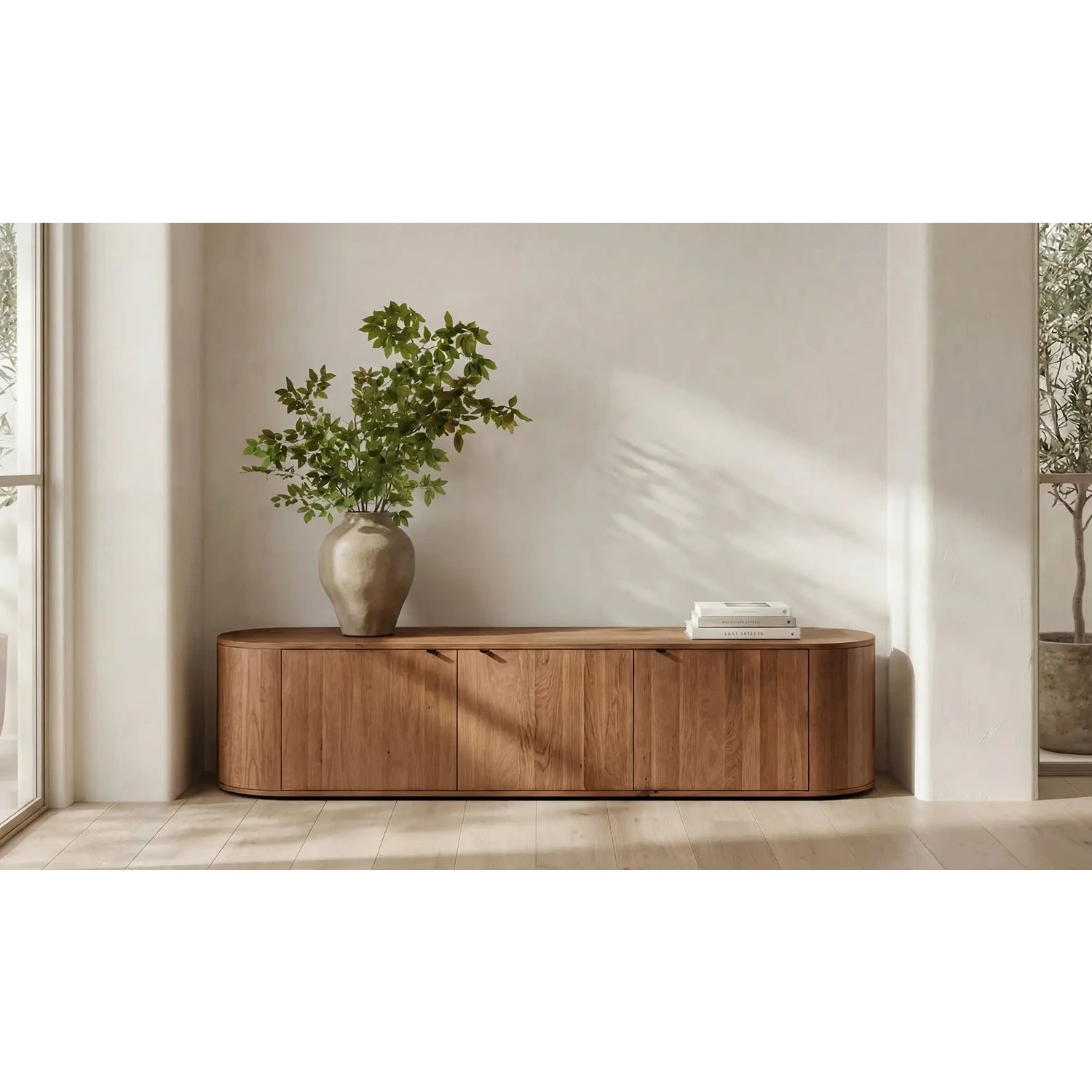 Leif Media Bench - Brown