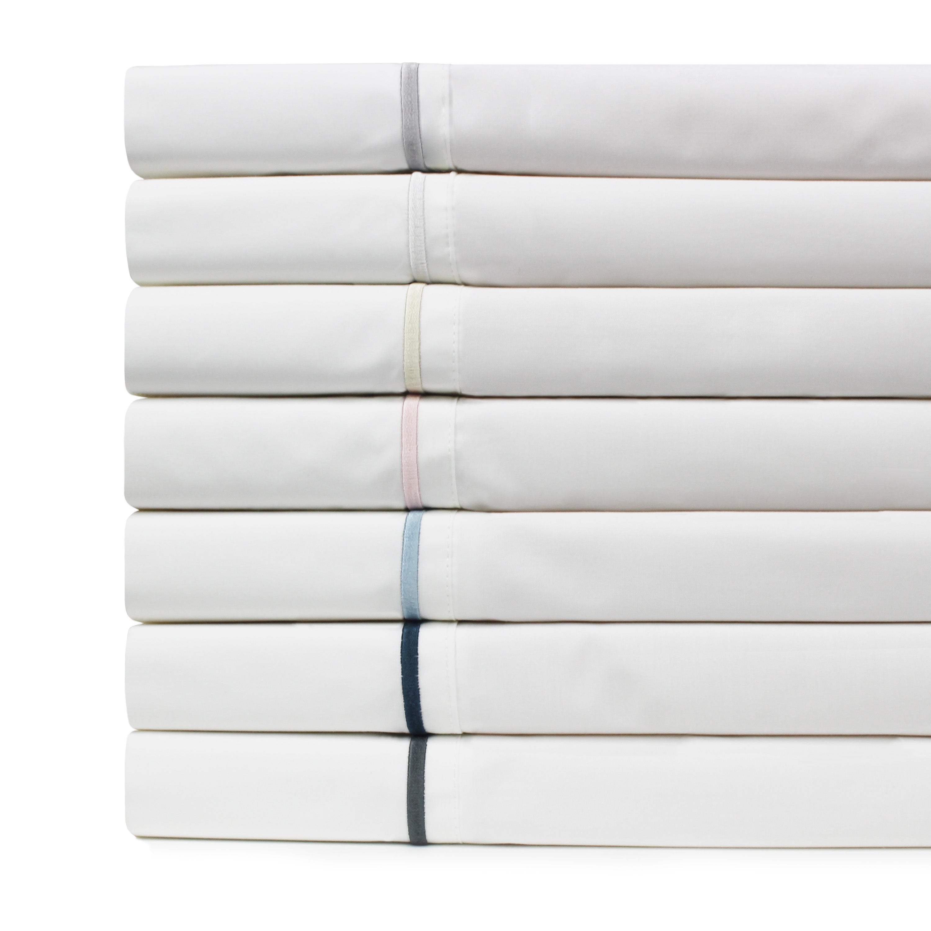 Single Stripe Embroidered Percale Euro Sham Pair