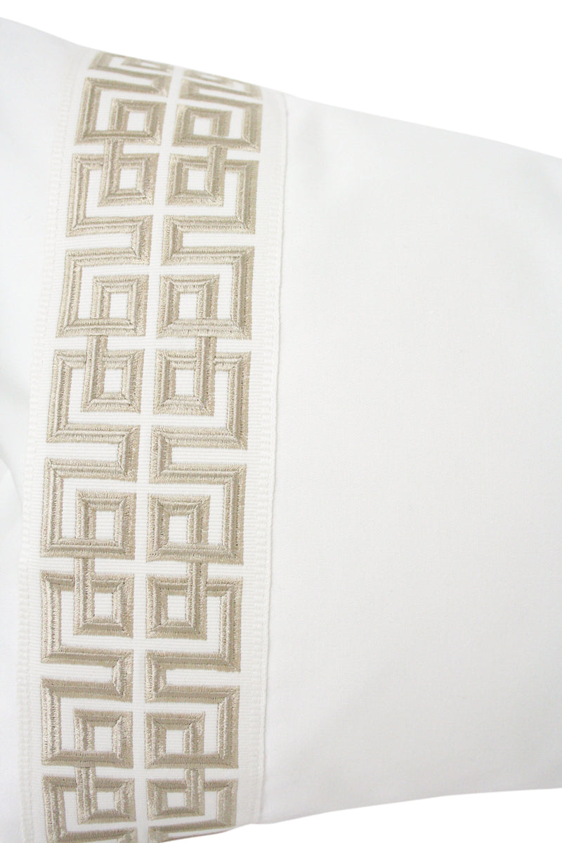 White with Gold Fretwork Trim (Last Chance)