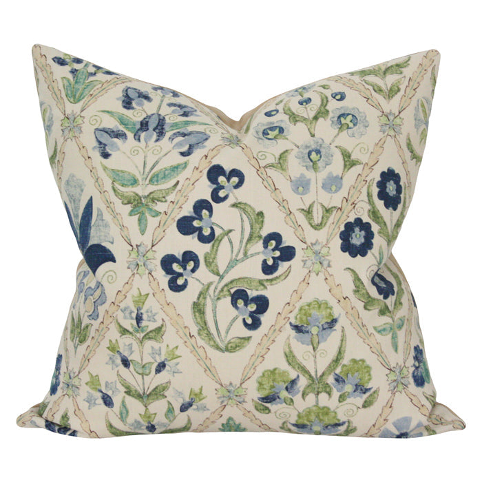 Susani Trellis Blue and Green - Set of 2