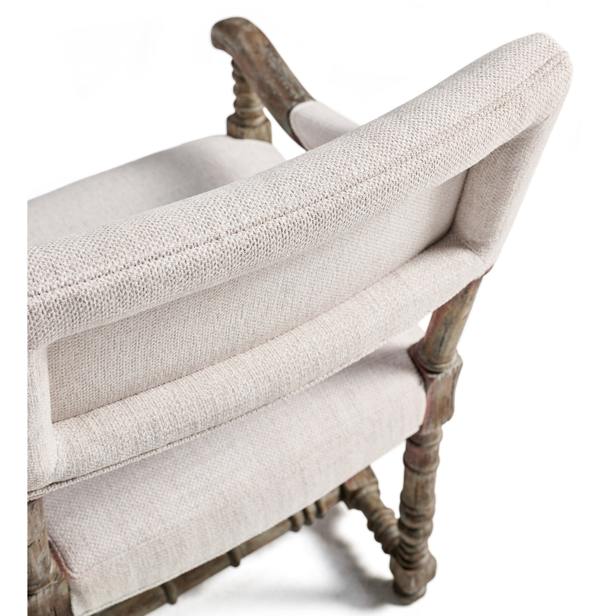 Caldera Upholstered Dining Arm Chair - Dark Spain Painted Walnut