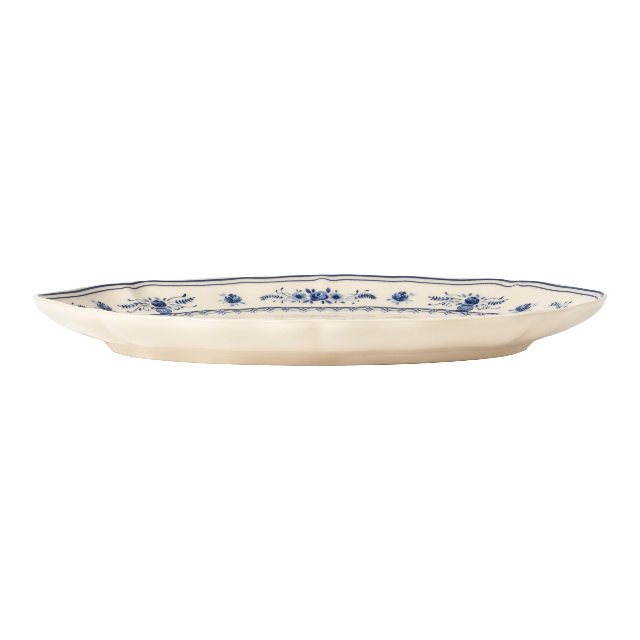 Oval Platter Vila - Beige Blue